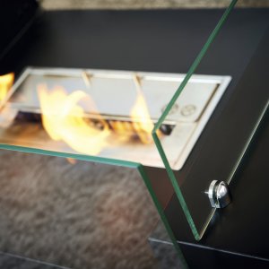Журнальный столик с биокамином FlameLounge черный