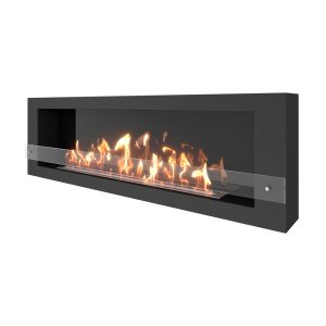 Биокамин SteelHeat WALL LONG 1800 черный
