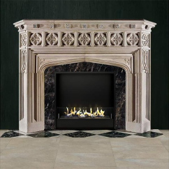 Биокамин в мраморном портале Firezo PelleDoca, стандарт