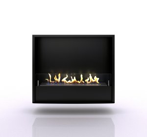 Биокамин в портале Firezo Pierre Luxe Темный дуб Шампань, стандарт