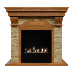 Биокамин в портале Firezo Dublin Дуб, Сланец, стандарт