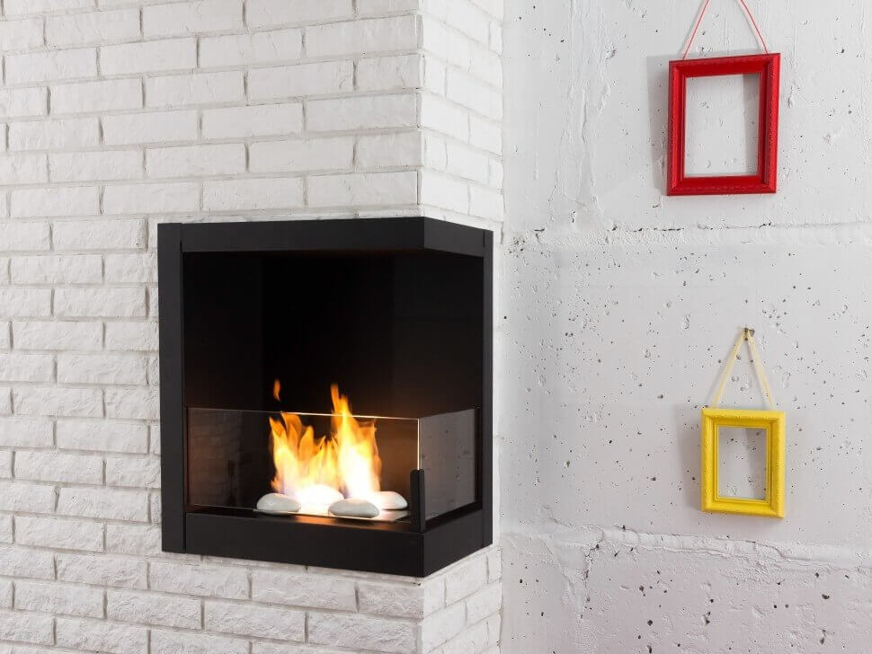 Встроенный биокамин Lux Fire Угловой 1090 S (правый угол)
