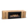 Тумба под ТВ с биокамином SteelHeat LIVORNO IMPULSE 140 см (корпус дуб Вотан / фасады дуб Вотан) фото 1