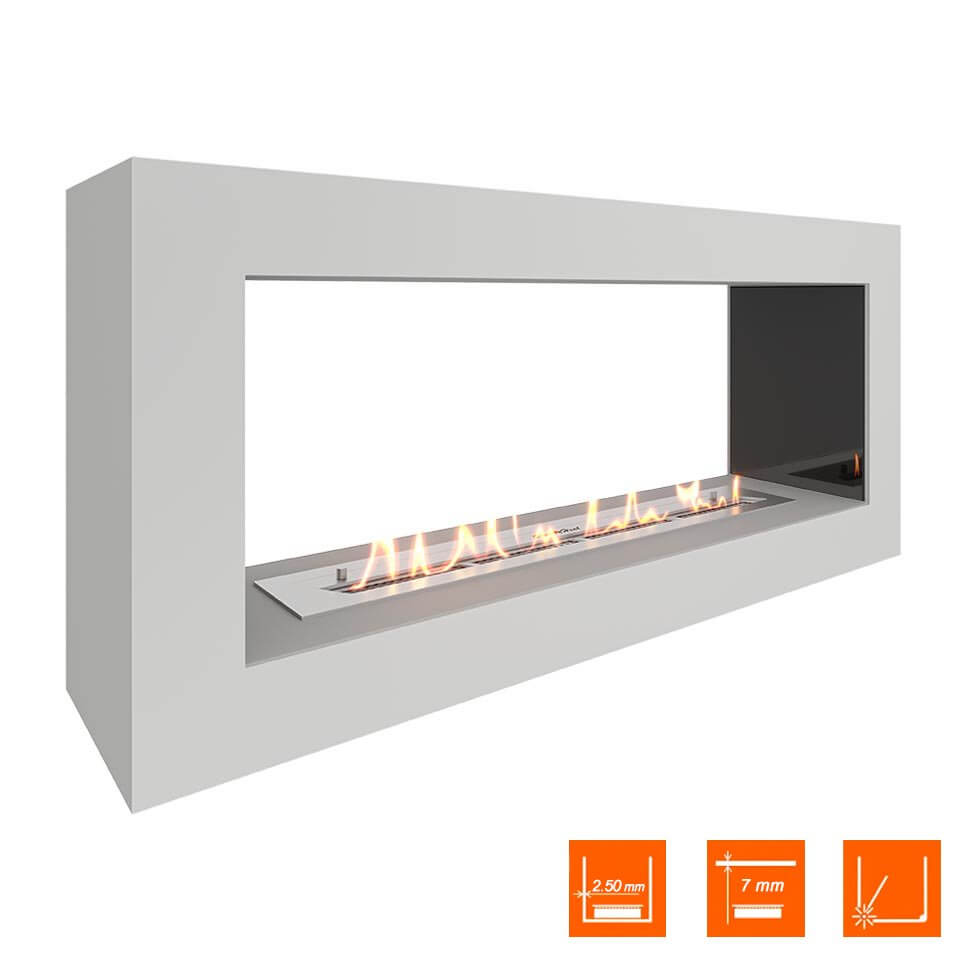 Биокамин SteelHeat FRAME ONE 1000 белый