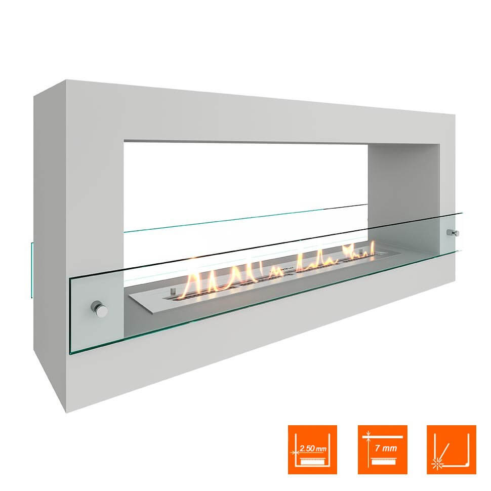 Биокамин SteelHeat FRAME ONE 1000 белый