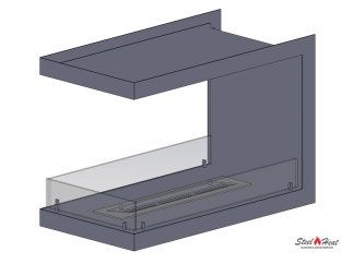 13739C Биокамин торцевой на заказ