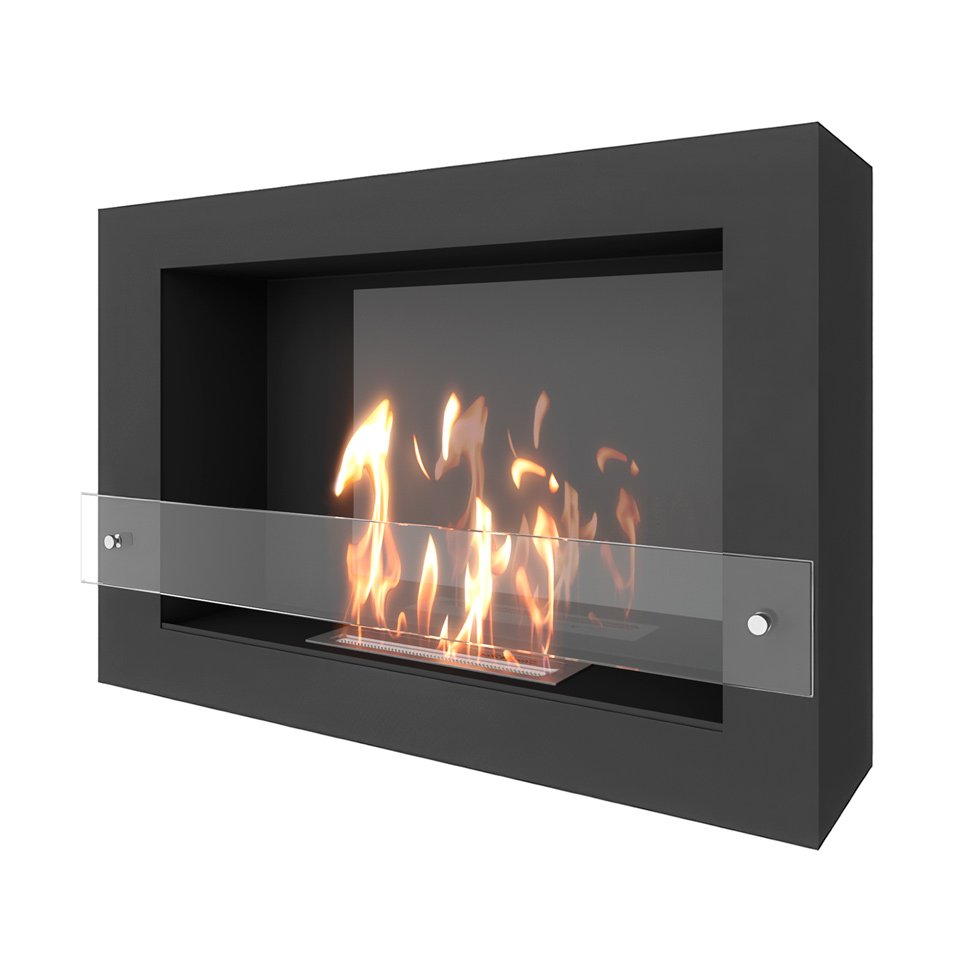 Биокамин SteelHeat WALL ONE 800 LITE черный