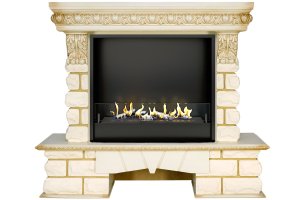 Биокамин в портале Firezo Pierre luxe Lord Слоновая кость, стандарт