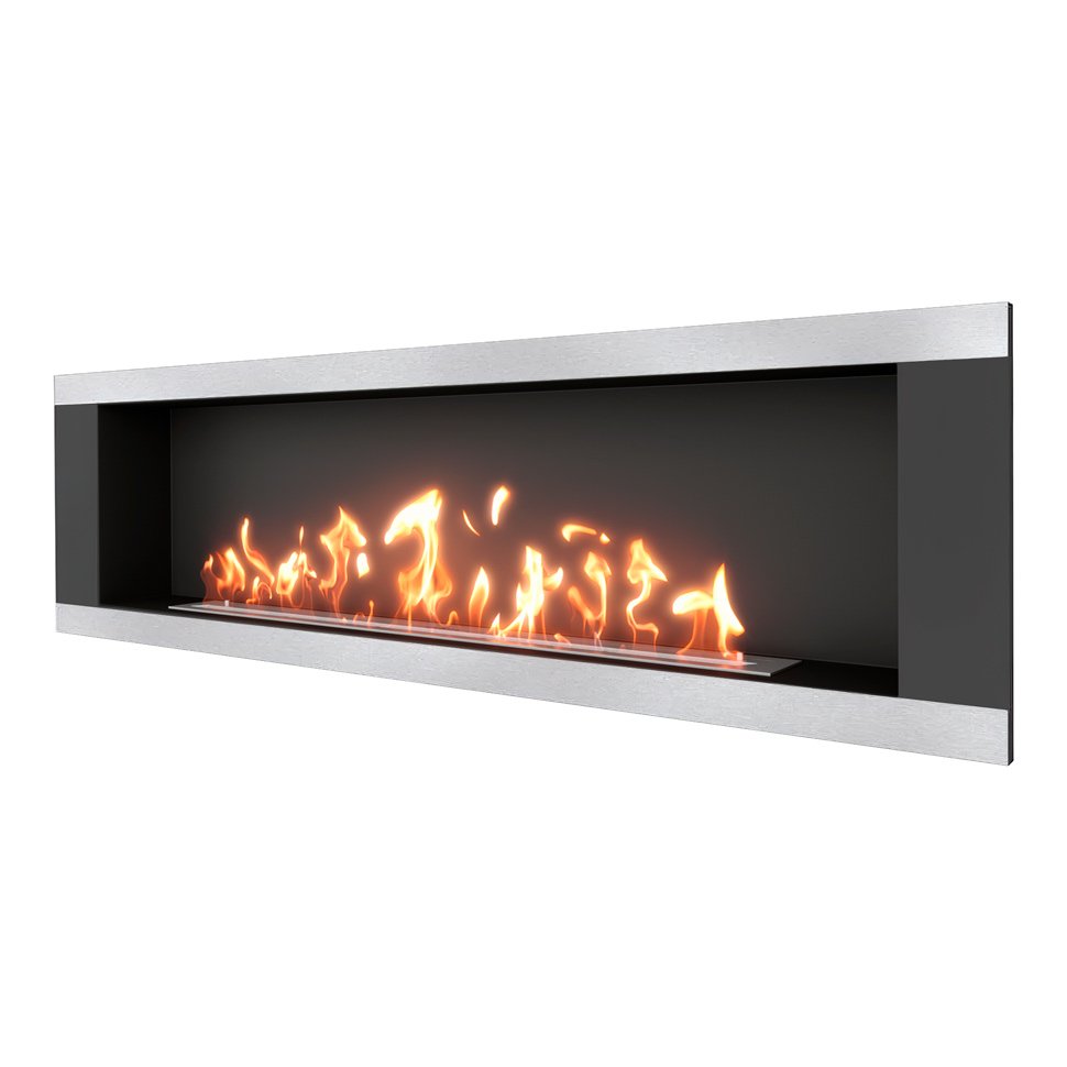 Биокамин встраиваемый SteelHeat LONG-H 1800